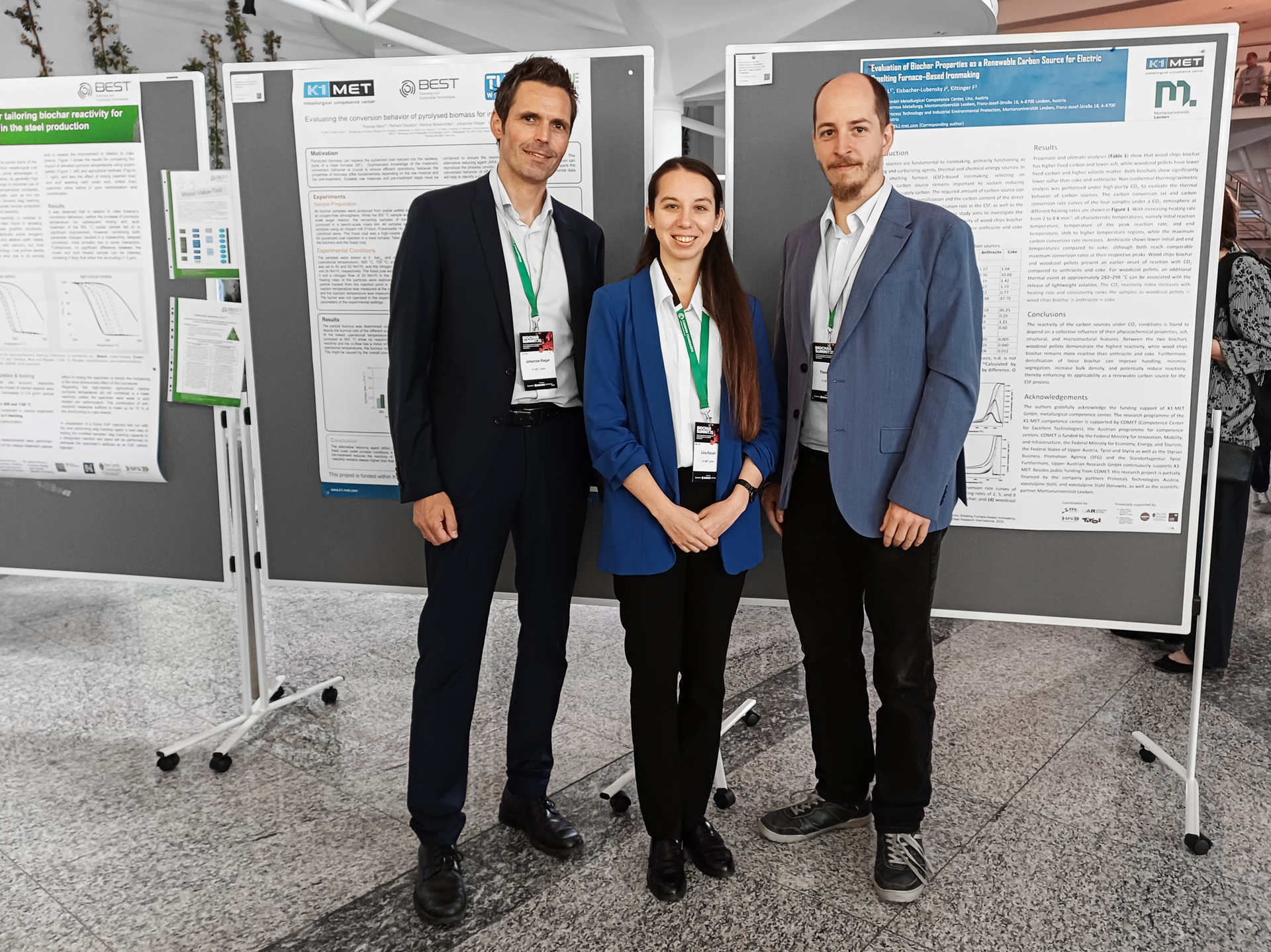 Foto von links nach rechts: Johannes Rieger, Lina Kieush und Thomas Nanz (K1-MET GmbH)