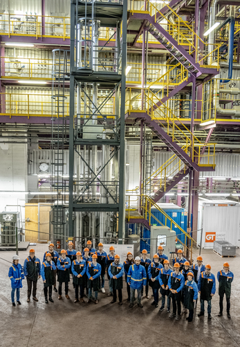 Group photo within the excursion to the amine scrubber at the “WIVA P&G Jahresveranstaltung”
