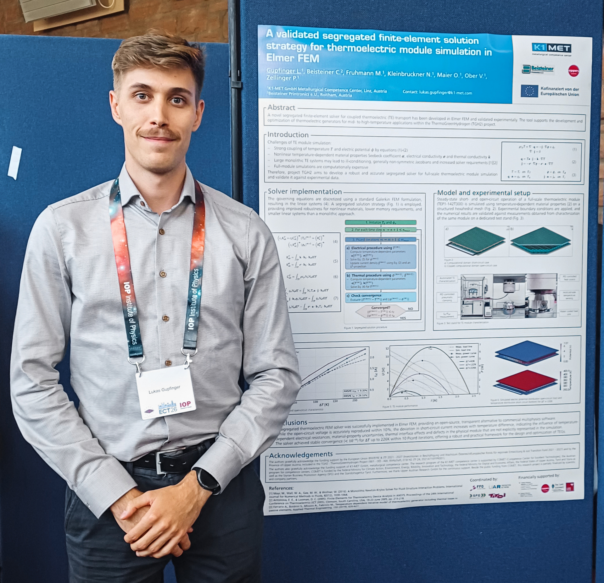 Poster presentation by Lukas Gupfinger, K1-MET GmbH