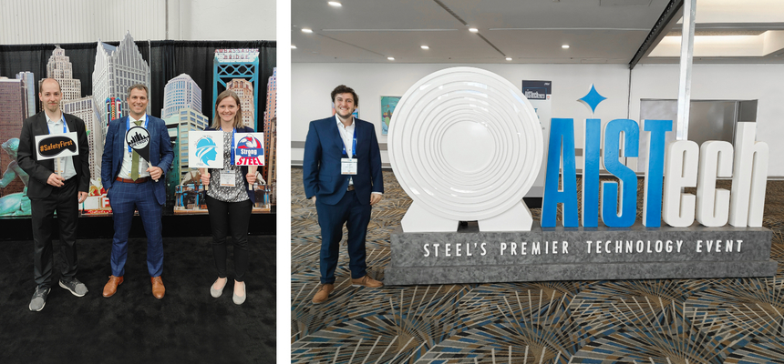 Photo from left to right: Thomas Nanz, Markus Boesenhofer, Kathrin Thiele (MUL), Matthias Kiss at the AISTech 2023 