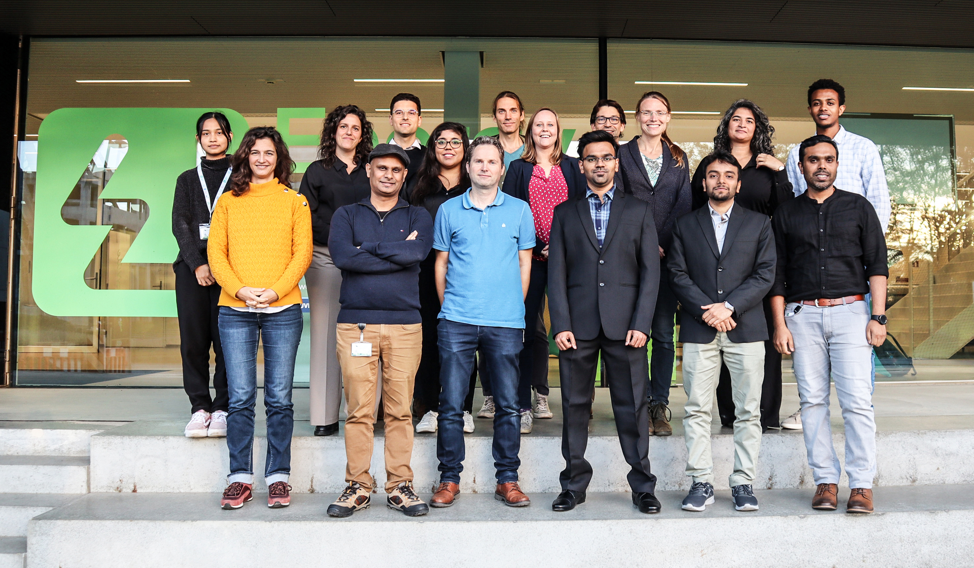 Photo from left to right: Htoo Thiri Htet (imec/Hasselt), Kerstin Steidle (LEITAT), Ainhoa Cots Segura (LEITAT), Sudhanshu Shukla (imec/imo-imomec), Sebastian Hedwig (FHNW), Daniely R. Santos (imec/Hasselt), Guy Brammertz (imec/imo-imomec), Rico Gutzler (ZSW), Nina Plankensteiner (K1MET), Prasad Kathe (Uni Innsbruck), Mathieu Prévot (CNRS), Cordula Wessendorf (ZSW), Debabrata Bagchi (HZB), Mina Ghorbani imec/imo-imomec), Vishal Jose (imec/imo-imomec), Abraham Solomon (imec/imo-imomec)