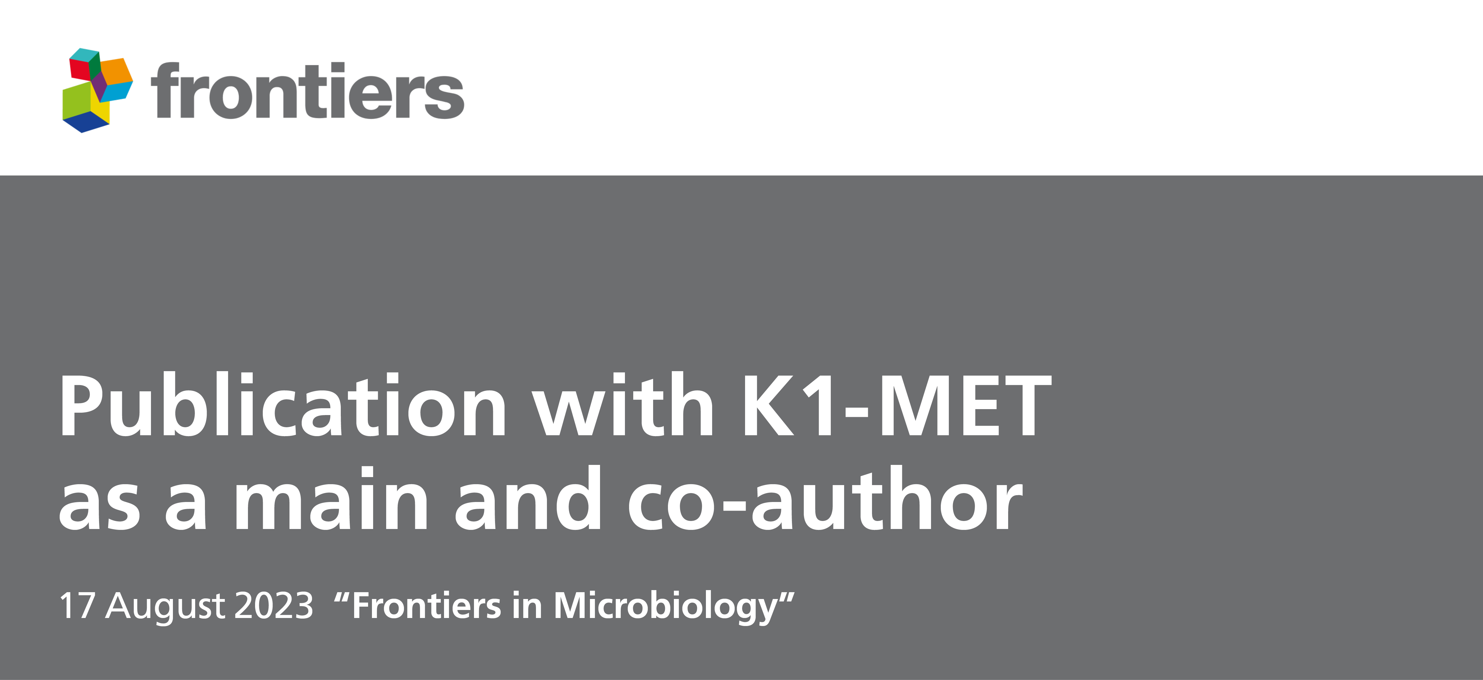 Publication with K1-MET as a main author and co-author