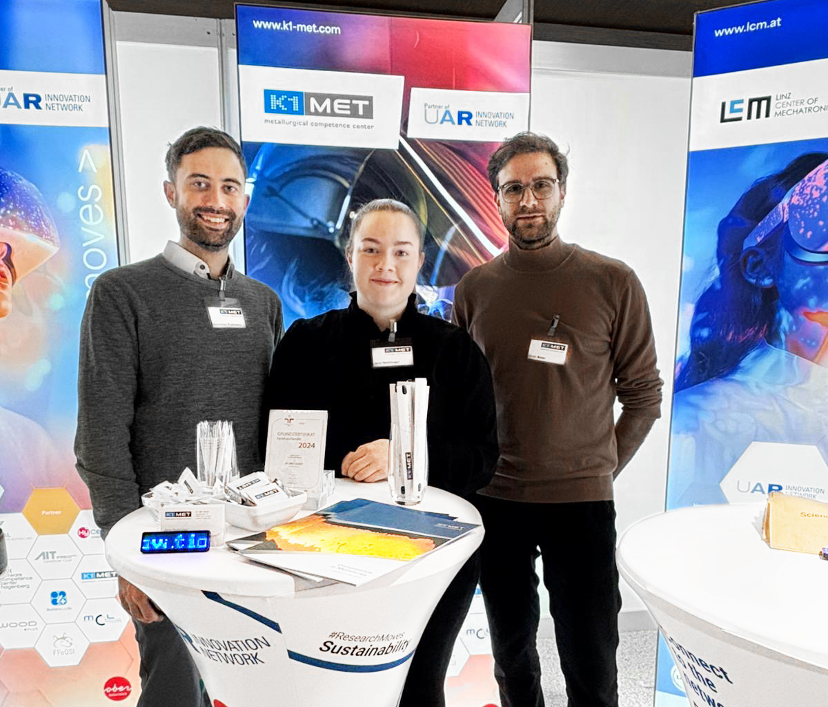 Foto von links nach rechts: Maximilian Fruhmann, Jana Geiblinger und Oliver Maier (K1-MET)