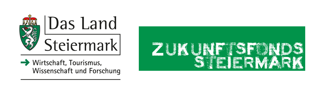 Logos der Fördergeber (Land Steiermark, Zukunftsfonds Steiermark)