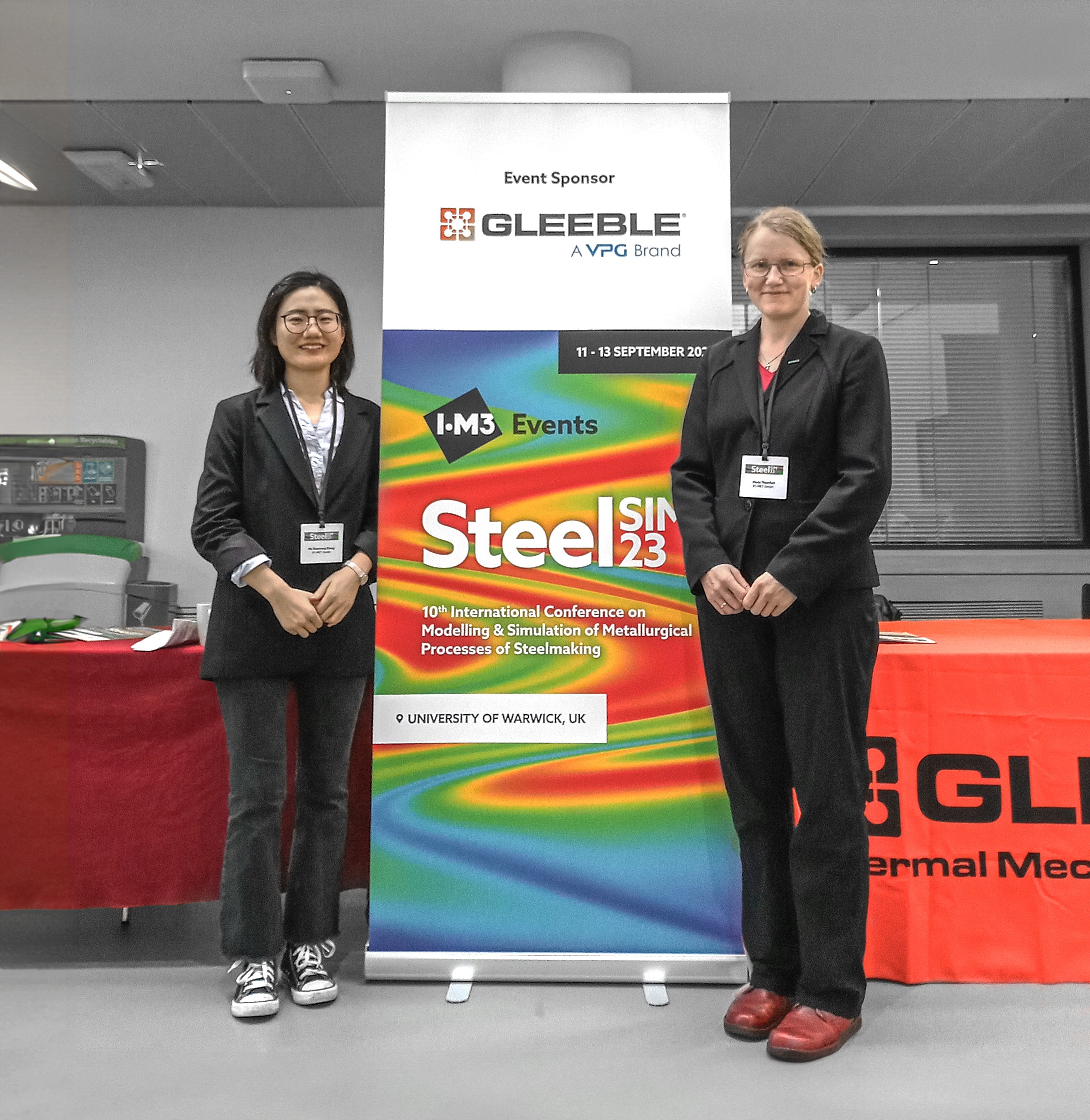 f.l.t.r.: Xiaomeng Zhang and Maria Thumfart as speakers at the SteelSIM 2023